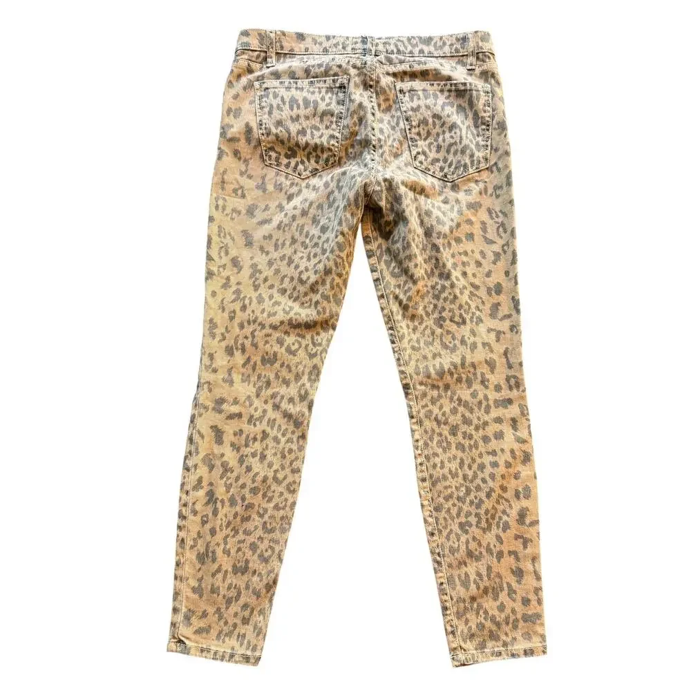 Current/Elliott The Stiletto Leopard Print Skinny Jeans Size 29 Animal Print